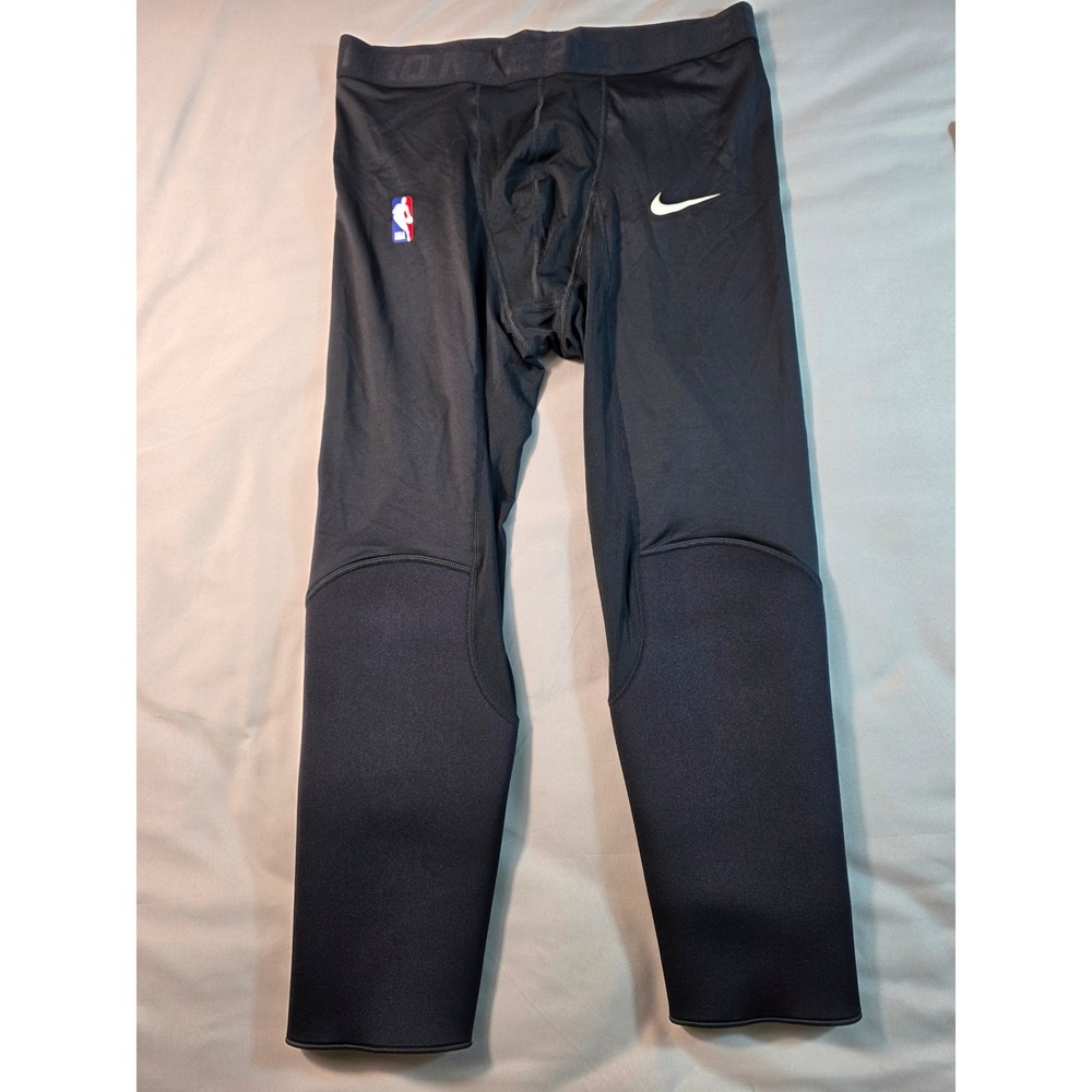 Nike NBA Pro Hyperstrong Padded Tights Men XXL Black Compression 3/4 Legging NEW